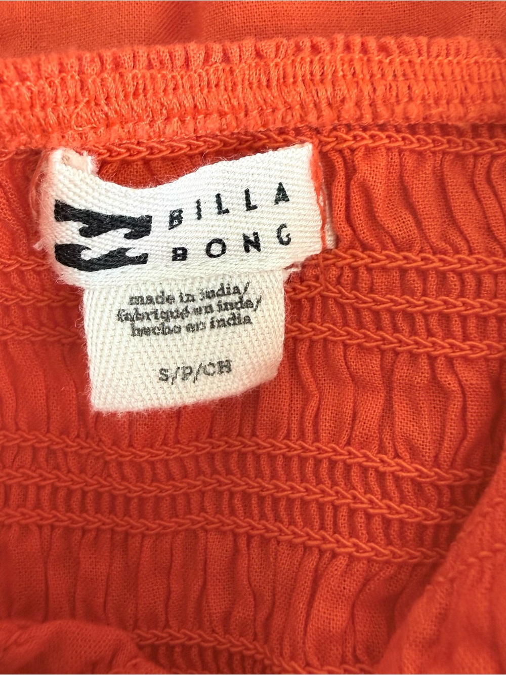Billabong | NWT Orange Cotton Such a Trip Dress Size Small - Picture 6 of 7